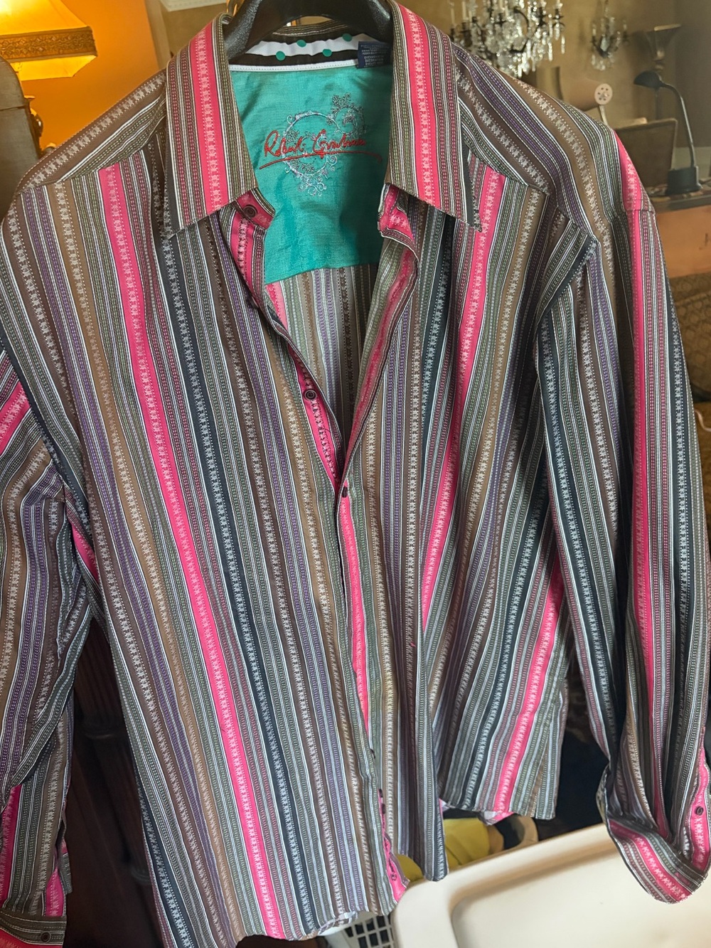 Robert Graham Striped Button-Down Dress Shirt